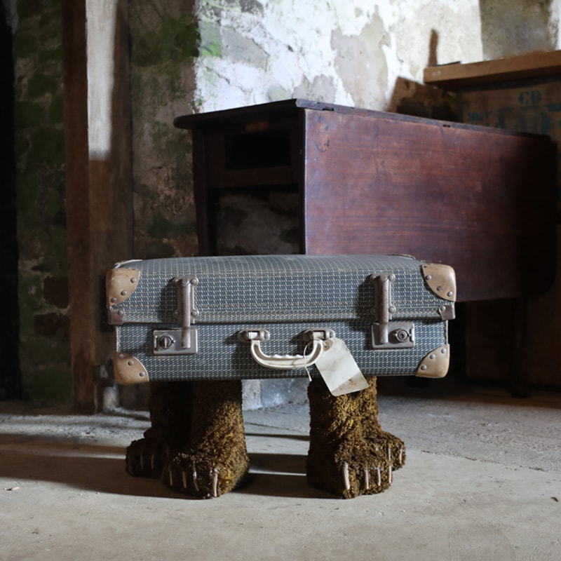 Bear Legged Vintage Suitcase Coffee Table  3
